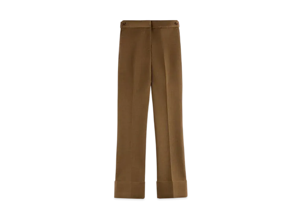 TOD'S Pants in Wool with Turn-ups "Brown"