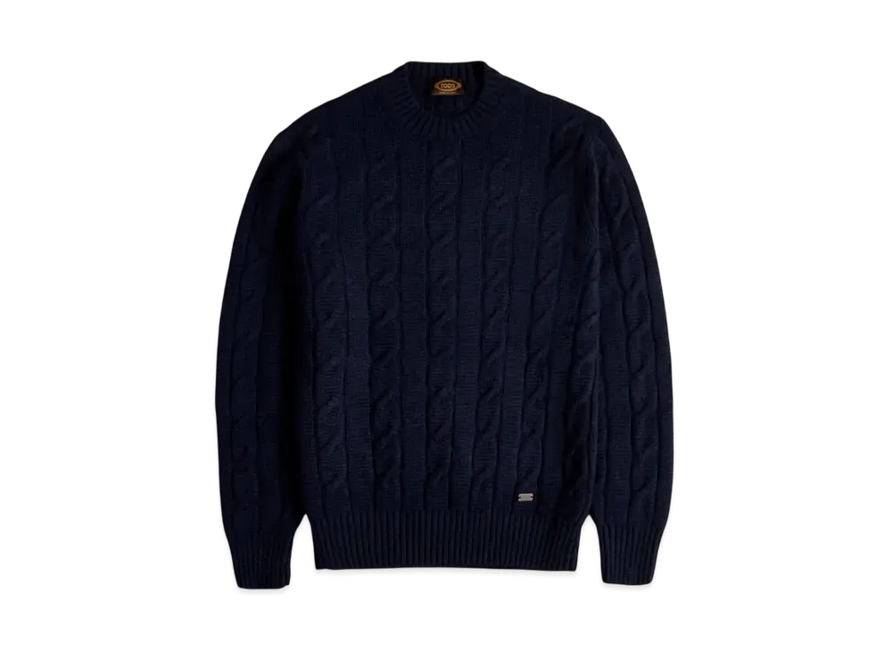 TOD'S Cashmere Blend Round-neck Pullover "Blue"