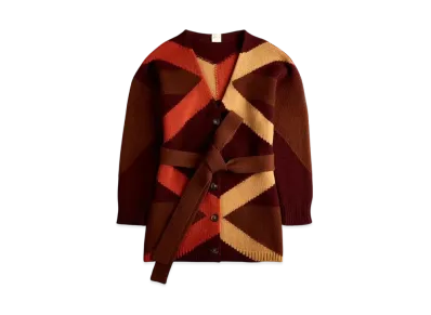 TOD'S Wool Cardigan "Orange/Beige/Bordeaux/Brown"