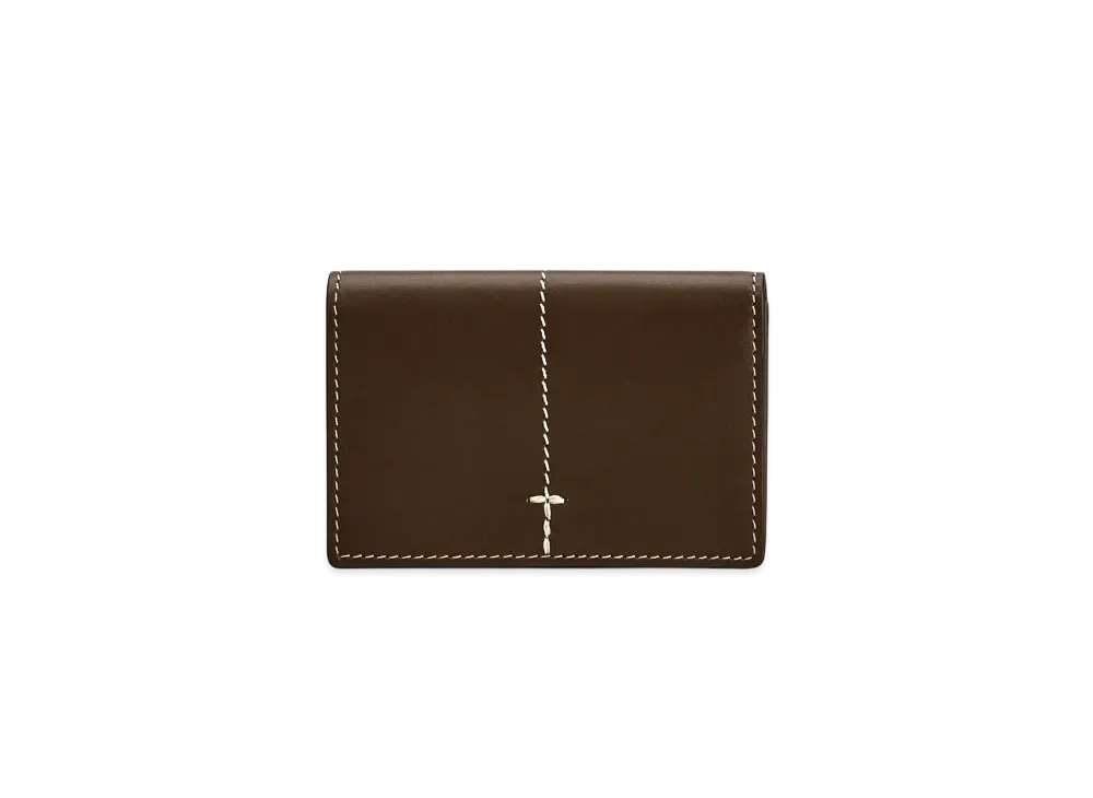 TOD'S Business Card Holder in Leather "Brown"