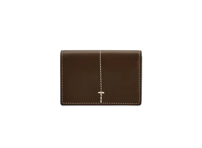 TOD'S Business Card Holder in Leather "Brown"