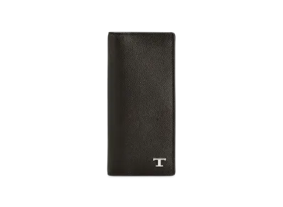 TOD'S Vertical Wallet in Leather "Brown"