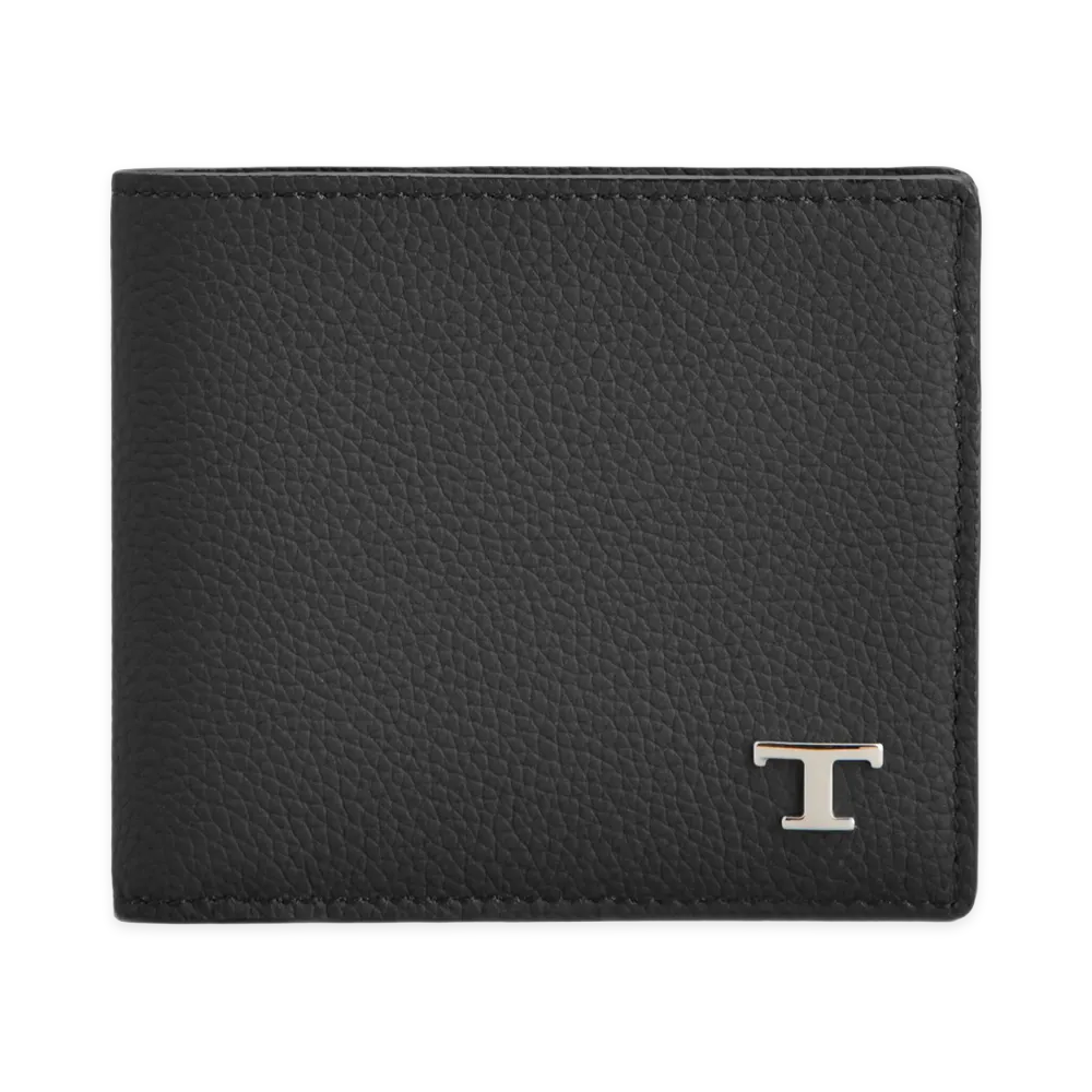 TOD'S Portafoglio Bi-Fold in Pelle "Black"