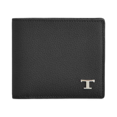 TOD'S Portafoglio Bi-Fold in Pelle "Black"