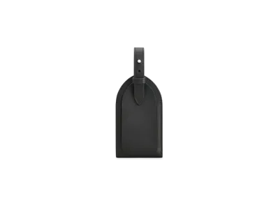 TOD'S Address Tag in Leather "Black"