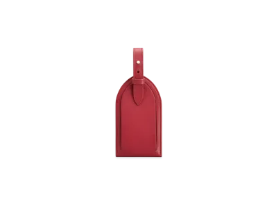 TOD'S Address Tag in Leather "Red"