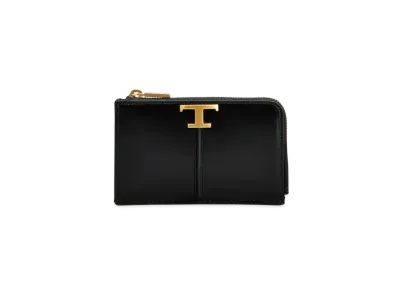 TOD'S T Timeless Pouch in Leather "Black"