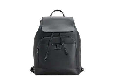 TOD'S T Timeless Backpack in Leather Medium "Black"