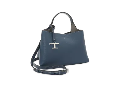 TOD'S Women's T Timeless Charm Leather Micro Handbag "Navy"