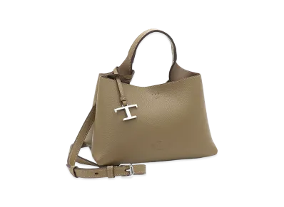TOD'S Women's T Timeless Charm Leather Micro Handbag "Khaki"