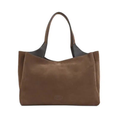 TOD'S Women's Tabacco Palissandro Apa Medium Suede Shoulder Bag "Brown"