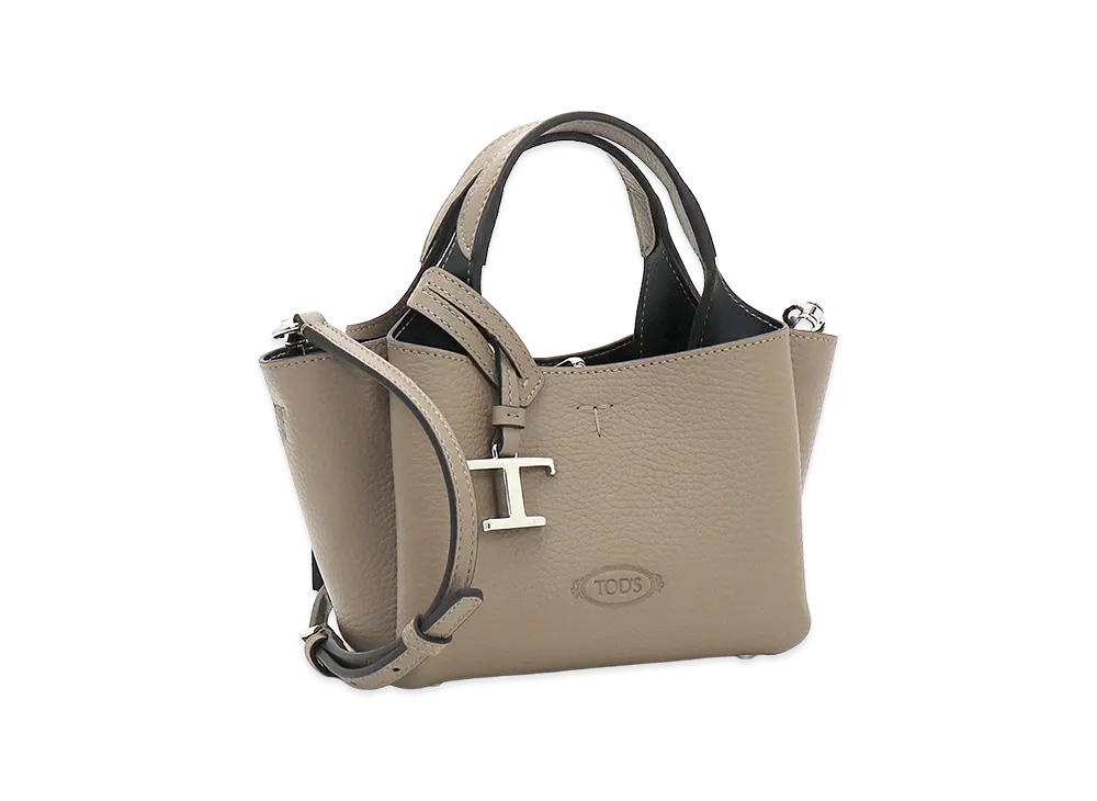 TOD'S Women's Leather Micro Handbag "Greige"