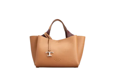 TOD'S Bag in Leather Mini "Brown/Bordeaux"