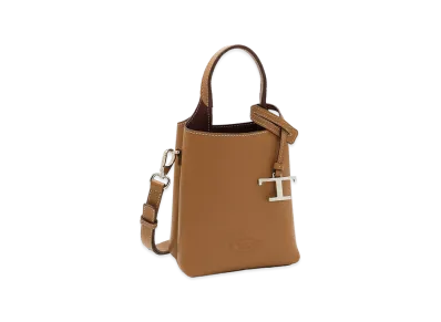 TOD'S Women's Leather Micro Handbag "Brown/Bordeaux"