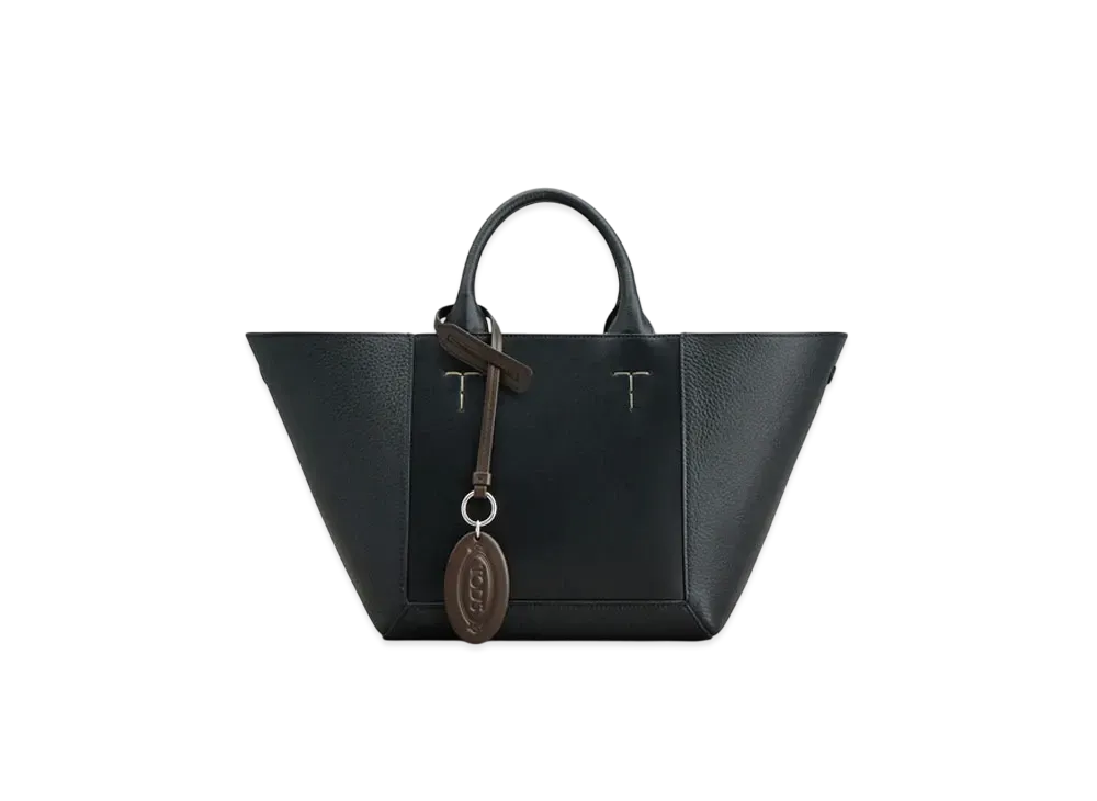 TOD'S Double Up Shopping Bag in Leather Small "Black/Brown"