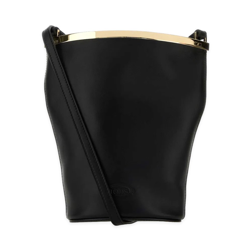 TOD'S Women's Leather Magenta Bucket Bag "Black"
