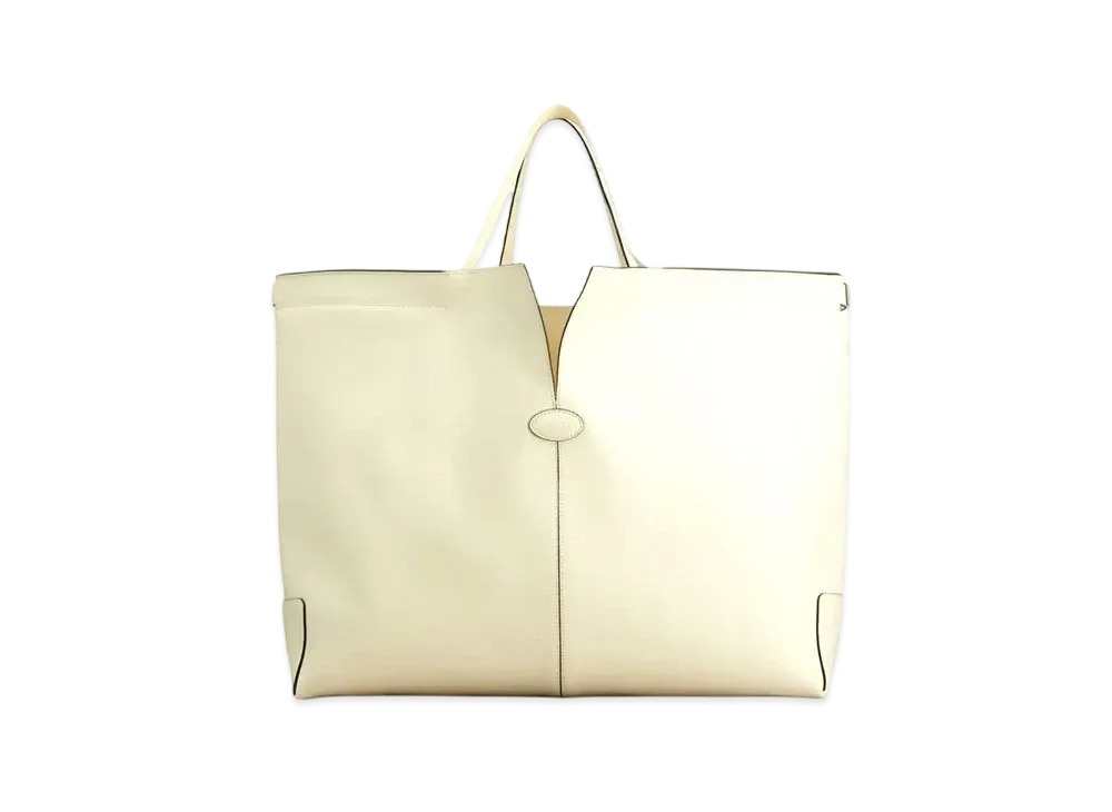 TOD'S Di Bag Folio in Leather Maxi "Yellow"