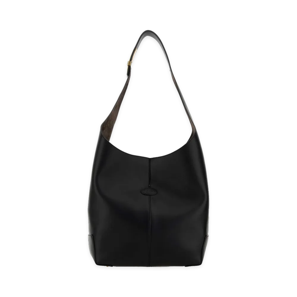 TOD'S Women's Leather Tod S Di Bag Folio Bucket Bag "Black"
