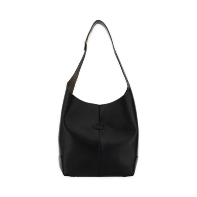TOD'S Women's Leather Tod S Di Bag Folio Bucket Bag "Black"