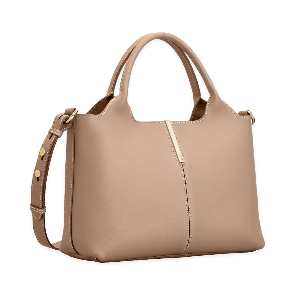 TOD'S Women's Leather Shopping Bag Small "Natural"