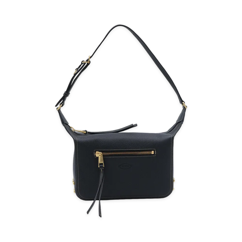 TOD'S Women's Borsa A Spalla Metal Dots in Pelle Mini "Black"