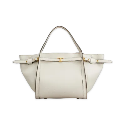 TOD'S Women's Borsa Shopping T Signature In Pelle Piccola "White"