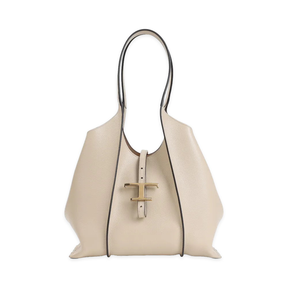 TOD'S Women's Naturale Scuro T Timeless Small Shoulder Bag "Beige"
