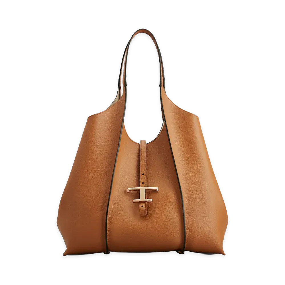 TOD'S Women's Timeless Medium Leather Shopping Bag "Brown"