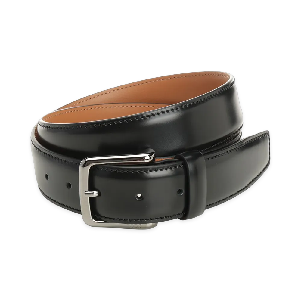 TOD'S Soft Leather Belt "Black"