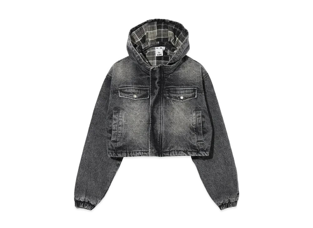 X-Girl Hooded Denim Jacke "Black"