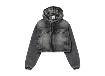 X-Girl Hooded Denim Jacke "Black"