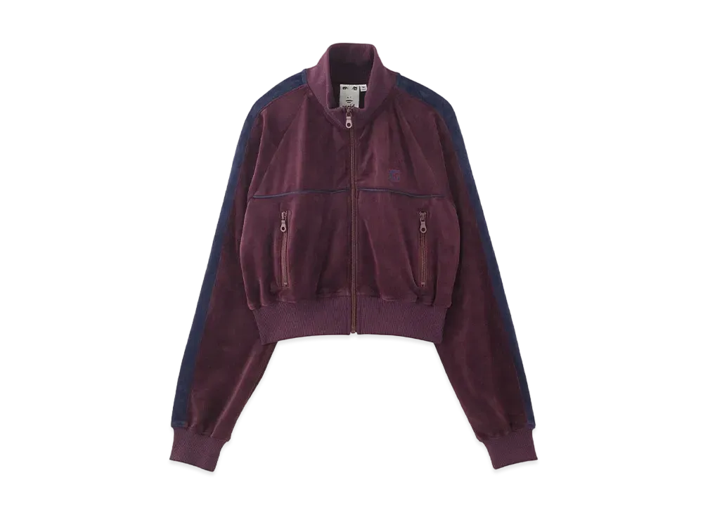 X-Girl Velour Compact Track Jacket "Burgundy"