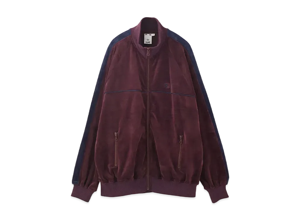 X-Girl Velour Track Jacket "Burgundy"