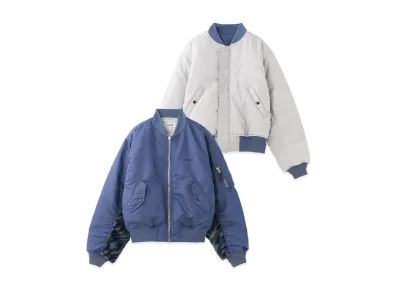X-Girl Paneled Fur X-Girl Reversible Ma-1 Jacket "Navy"