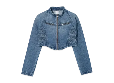 X-Girl Zip Up Stand Collar Denim Jacket "Indigo"