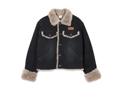 X-Girl Boa Denim Jacket "Black"