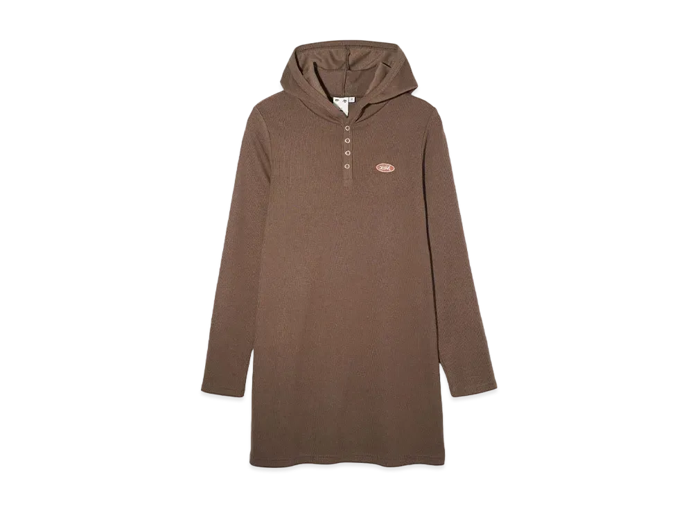 X-Girl Rib Hoodie Dress "Black"