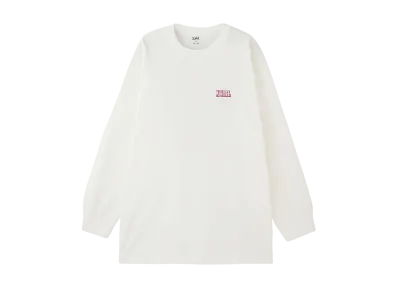 X-Girl Circle Background Face Logo L/S Big Tee Dress "White"