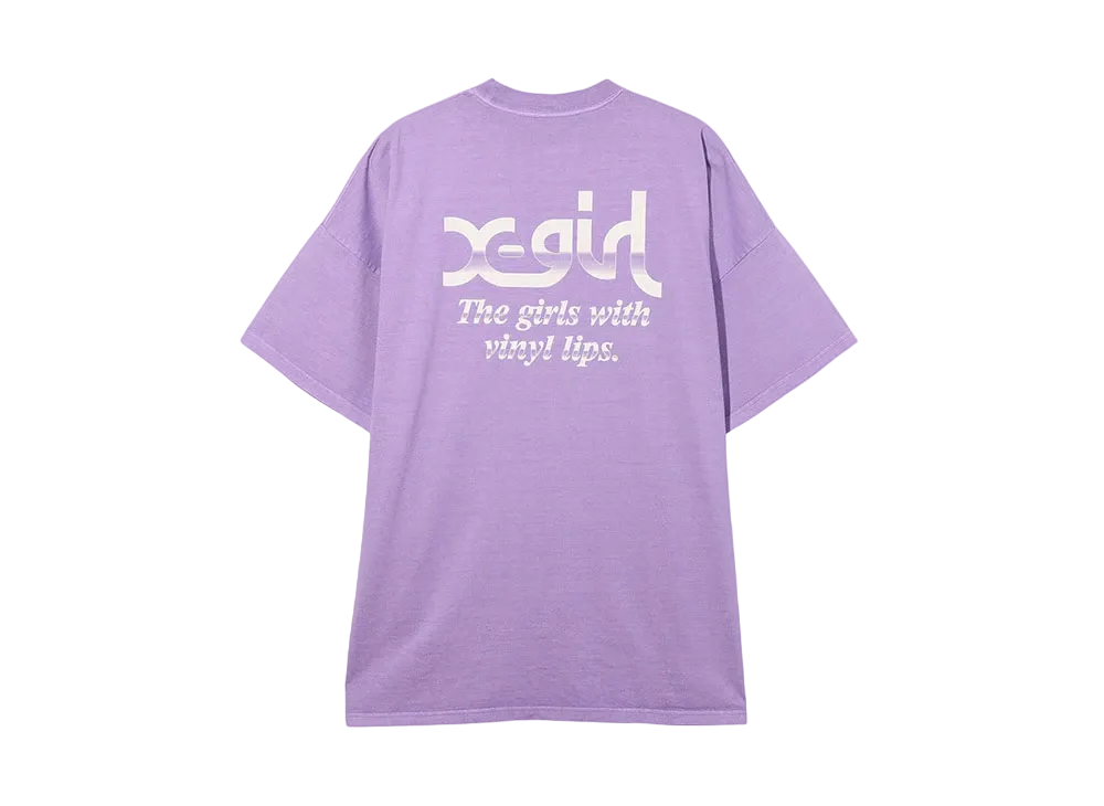 X-Girl Gradation Mills Logo S/S Big Tee Dress "Ltpurple"