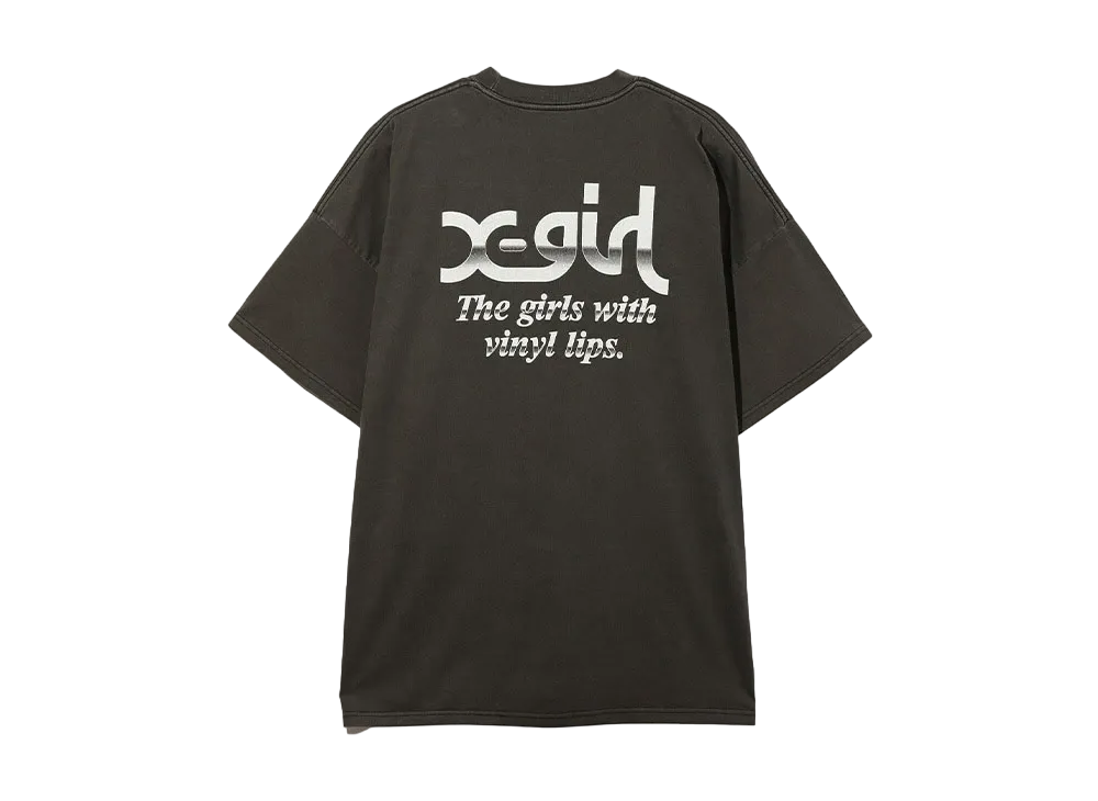 X-Girl Gradation Mills Logo S/S Big Tee Dress "Black"