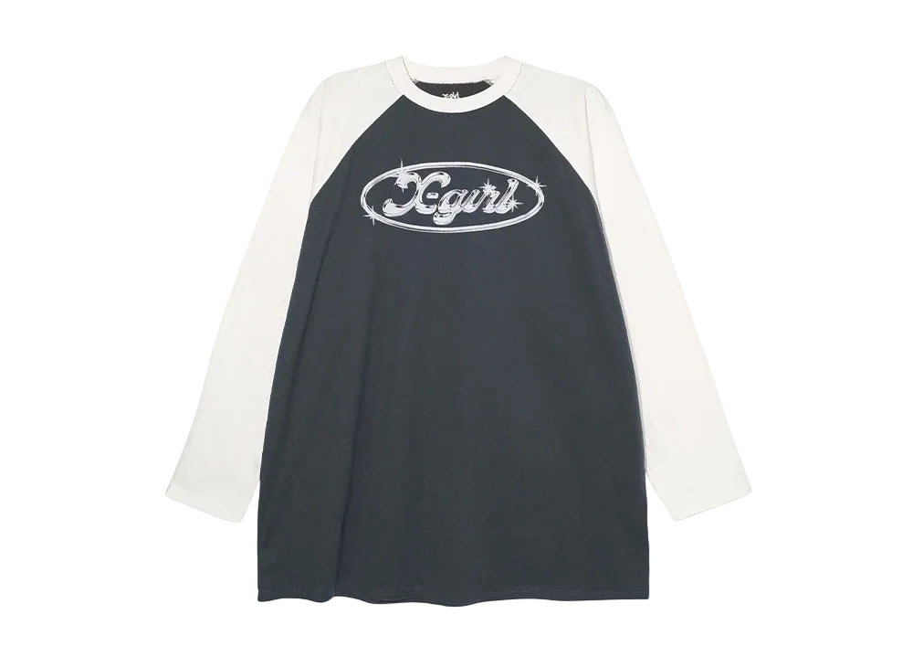 X-Girl Metal Logo B/B Big Tee Dress "Charcoal"