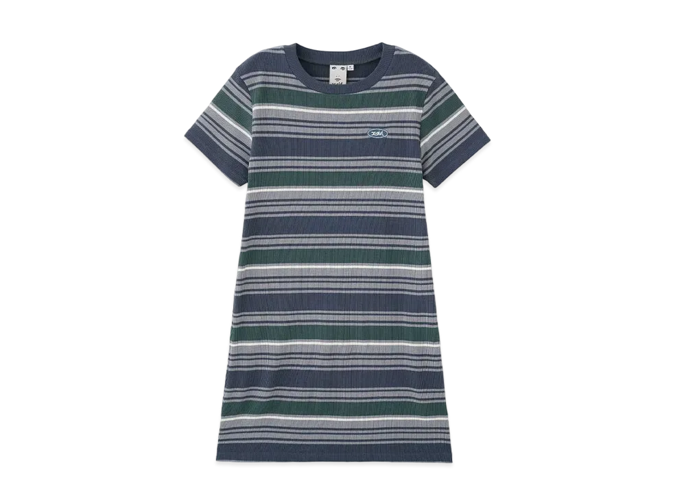 X-Girl Striped Fitted S/S Dress "Navy"