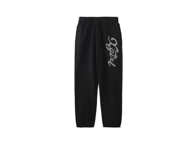X-Girl Rhinestone X-Girl Star Cursive Logo Sweat Pants "Black"