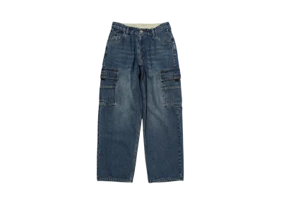 X-Girl Face Wide Cargo Pants "Indigo"