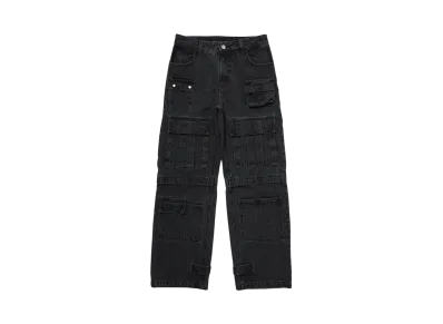X-Girl Multi Pocket Denim Pants "Black"