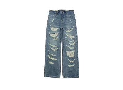 X-Girl Ripped Denim Pants "Ltindigo"