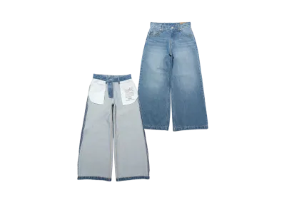 X-Girl Reversible Wide Leg Pants "Ltindigo"