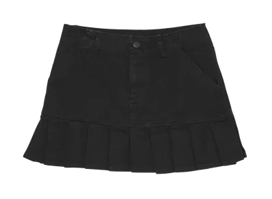 X-Girl Low Rise Pleated Mini Skirt "Black"