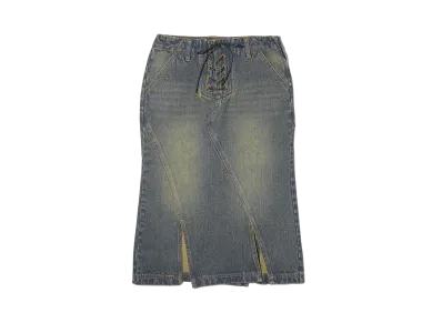 X-Girl Lace Up Denim Skirt "Dkindigo"