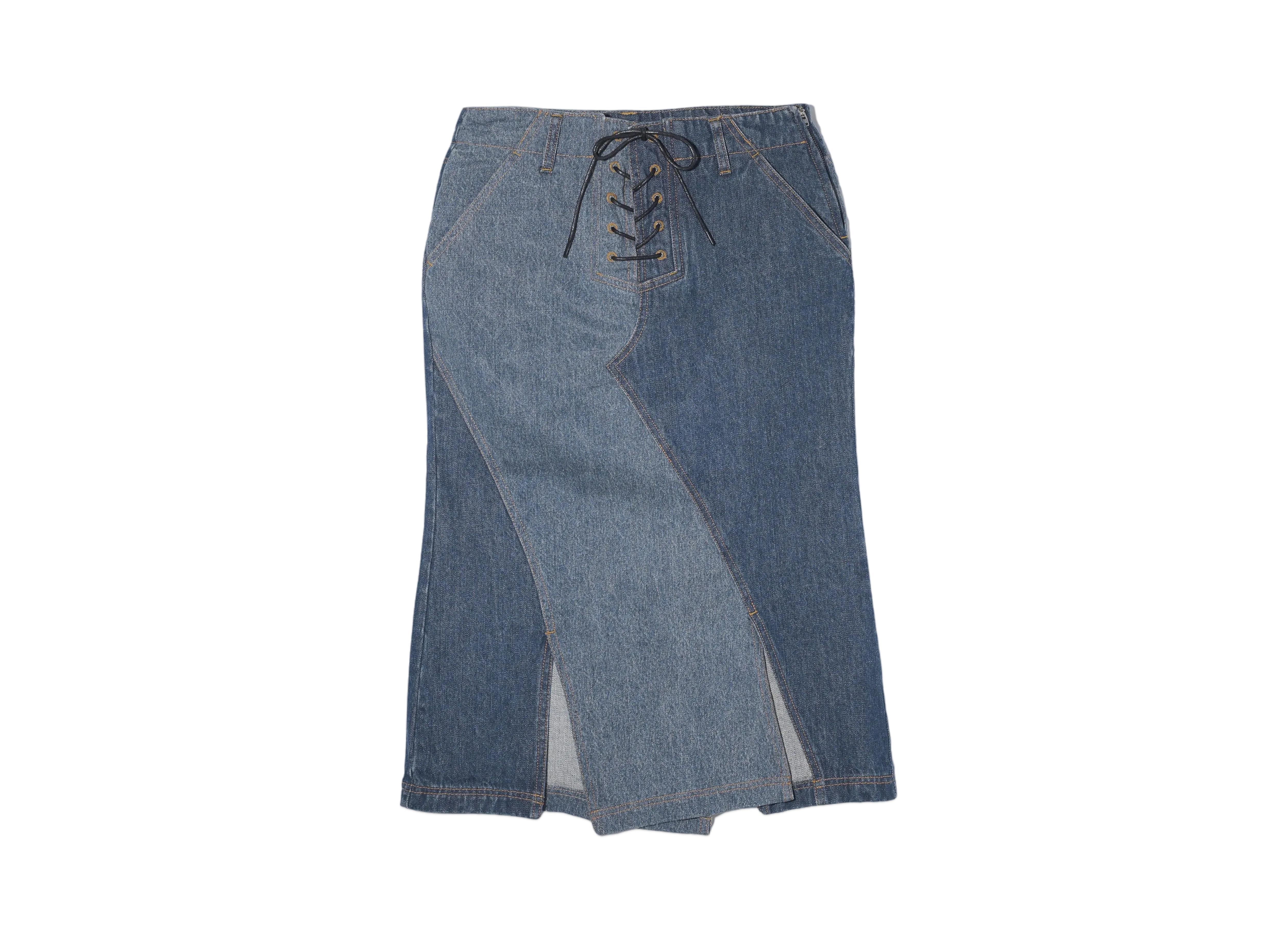 X-Girl Lace Up Denim Skirt "Multi"